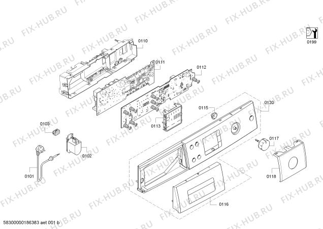 Схема №5 WAQ284A2 Serie|6 AntiAllergie - BLDC с изображением Ручка для стиральной машины Bosch 12004307
